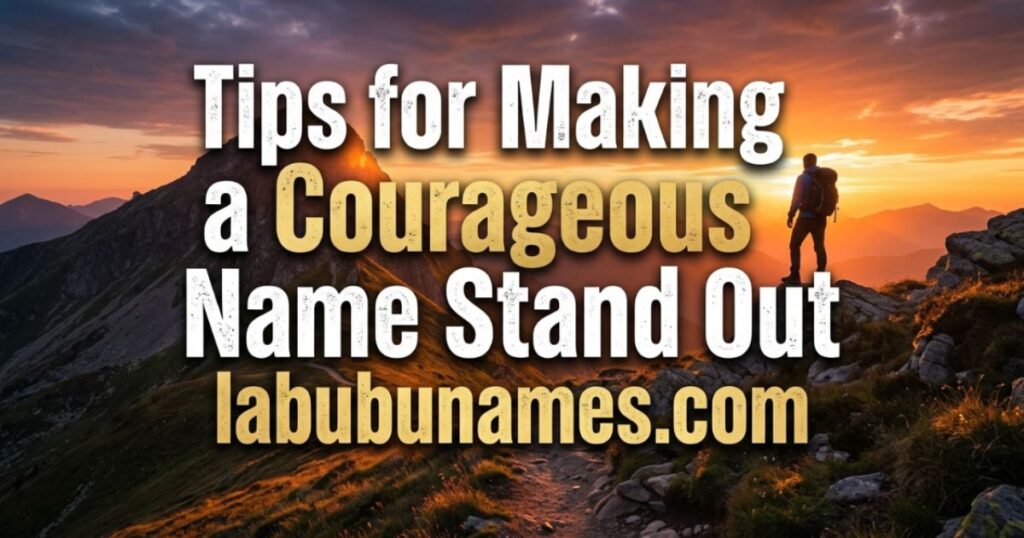 tips-for-making-a-courageous-name-stand-out